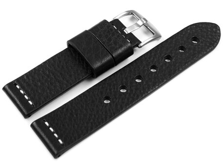 Correa de reloj - Ranger - cuero slido - negro XL