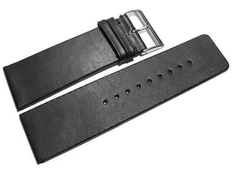 Correa reloj-Piel de ternera-negro-sin costura - 36mm