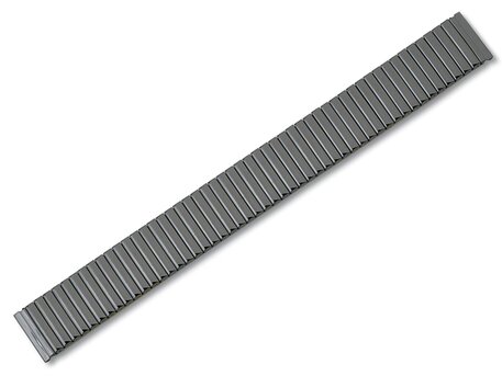 Correa extensible de acero inoxidable - negro - 18, 20mm
