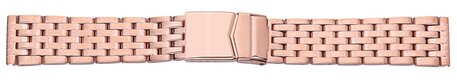 Pulsera metlica de acero inoxidable macizo de 7 eslabones chapada en oro rosa - 18,20,22 mm