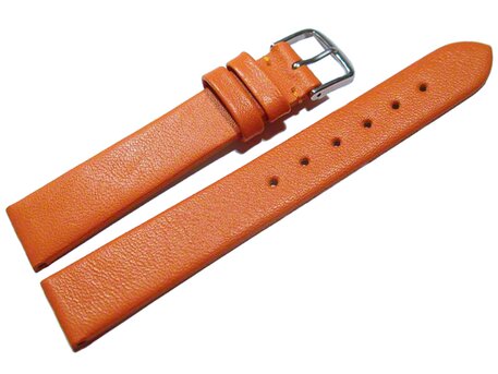 Correa reloj-Cuero autntico-Modelo Business-naranja- 8-22 mm