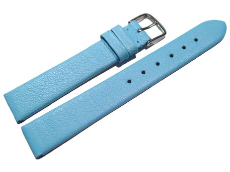 Correa reloj-Cuero autntico-Modelo Business-azul claro- 8-22 mm