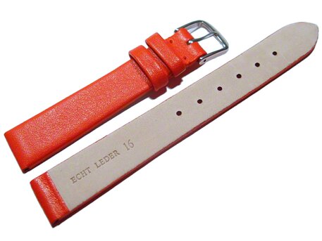 Correa reloj - Cuero autntico - Modelo Business - rojo- 8-22 mm