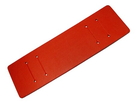 Base para correas de reloj - cuero genuino - rojo - (mx. 22mm)