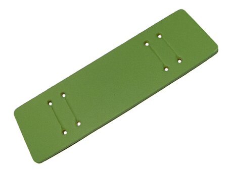 Base para correas de reloj - cuero genuino - verde - (mx. 14mm)
