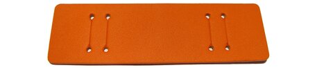 Base para correas de reloj - cuero genuino - naranja - (mx. 22mm)