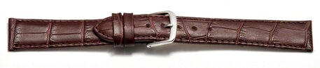 Correa de reloj - cuero genuino - grabado croco - burdeos - 8-22 mm