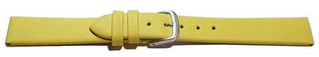 Correa reloj-Cuero autntico-Modelo Business-amarillo- 8-22 mm 12mm Acero