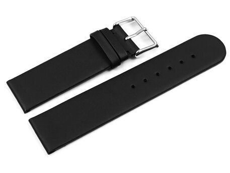 Correa reloj de cuero hidrfugo - Hebilla - negro, sin costura 16mm Acero