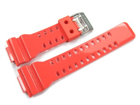 Casio correa para reloj para G-8900A, resina, roja, brillante