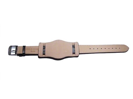 Correa reloj - Piel de ternera - FEDERACIN - negro 18mm Acero
