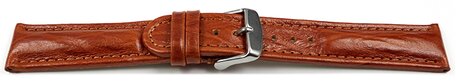 Correa reloj - piel de becerro - Hebilla - Bark - color marrn c 20mm Acero