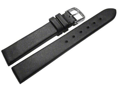 Correa reloj - Cuero autntico - Modelo Business -negro- 8-22 mm 18mm Acero