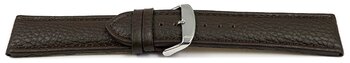 Uhrenarmband - echt Leder - genarbt - dunkelbraun - 28mm