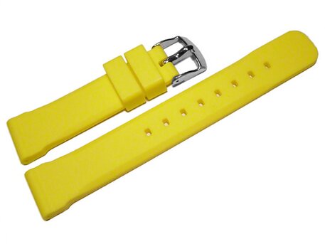 Correa reloj - Silicona - extra fuerte - amarillo 22mm