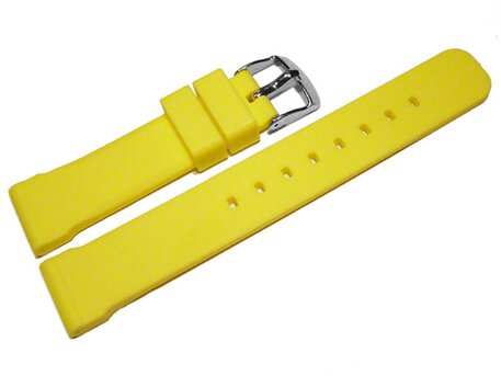 Correa reloj - Silicona - extra fuerte - amarillo 22mm