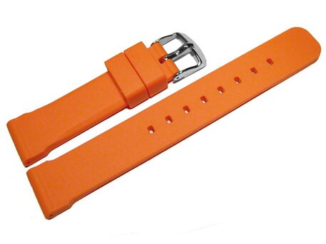 Correa reloj - Silicona - extra fuerte - naranja 22mm