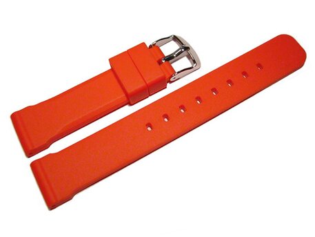 Correa reloj - Silicona - extra fuerte - rojo 20mm