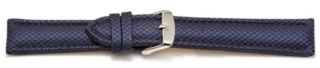 Correa para reloj - acolchada - material HighTech - aspecto textil - azul 18mm Acero