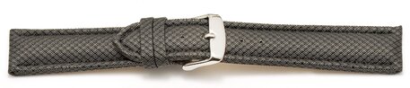 Correa para reloj - acolchada - material HighTech - aspecto textil - gris claro 22mm Acero