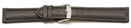 Correa para reloj - acolchada - material HighTech - aspecto textil - gris oscuro 22mm Acero
