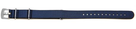 Correa para reloj - NATO - material HighTech - aspecto textil - azul 20mm