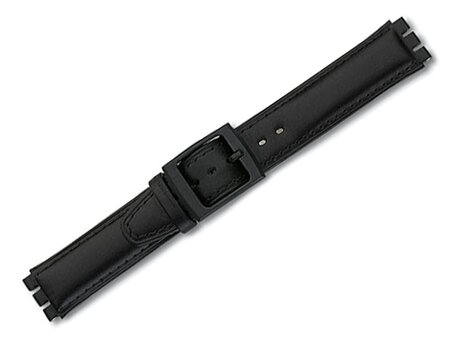 Correa reloj de piel de ternera - para Swatch - 17 mm-negro