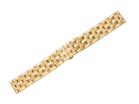 Correa de reloj de metal de acero inoxidable Mariposa de oro macizo 18mm 20mm 22mm