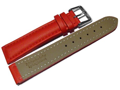 Uhrenband - gepolstert - Wasserfest - HiTech  Material - rot 18mm Acero