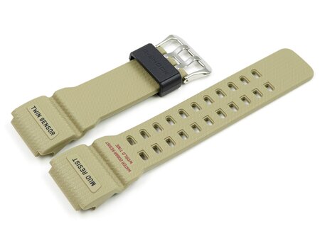 Casio Correa para reloj de resina beis militar para GG-1000-1A5, GG-1000-1A5ER