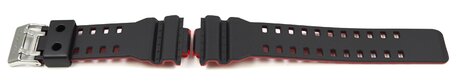 Correa para reloj Casio de resina negra con interior de color rojo para GA-400HR GA-110HR