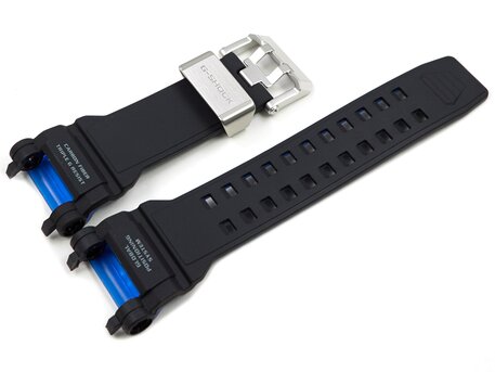 Correa para reloj Casio negra/azul de resina con fibra de carbono para GPW-2000-1A2 GPW-2000-1A2ER