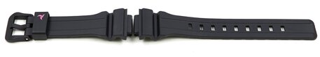 Correa de repuesto Casio negra con logotipo de color fucsia para STL-S300H-1C