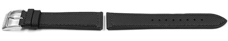 Correa Festina de cuero/tela de color negro con costura gris para F16847/1 F16847/2 F16847/3 F16847 