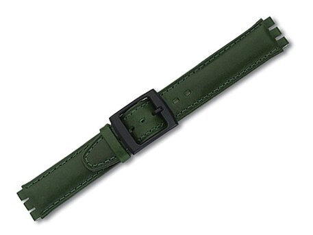 Correa reloj de piel de ternera - para Swatch - 17 mm-verde