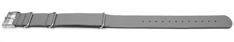 Correa de reloj de cuero genuino Nato gris 18mm 20mm 22mm 24mm