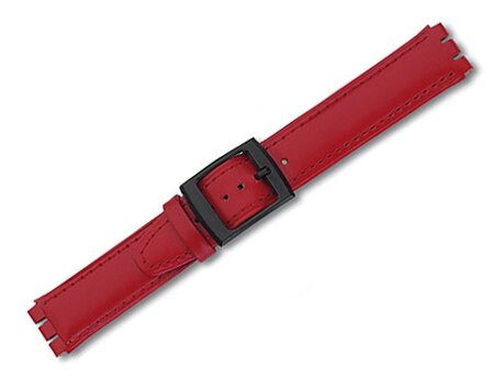 Correa reloj de piel de ternera - para Swatch - 17 mm -rojo
