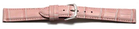 Schnellwechsel Uhrenarmband - echt Leder - Kroko Prgung - rosa - 12-22 mm