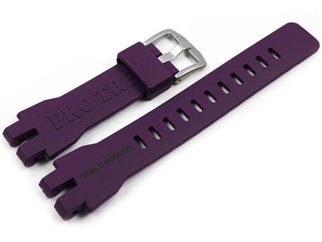 Correa para reloj Casio violeta PRW-3100-6 PRW-3100 de resina