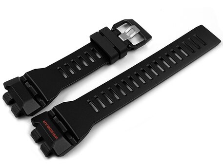 Correa para reloj Casio G-Squad de resina negra con escritura roja GBD-100SM-4A1
