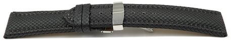 Correa reloj con cierre plegable de alta tecnologa Material textil ptico gris oscuro 18mm 20mm 22mm 24mm