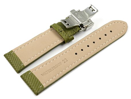 Correa reloj con cierre plegable de alta tecnologa Material textil ptico verde 18mm 20mm 22mm 24mm