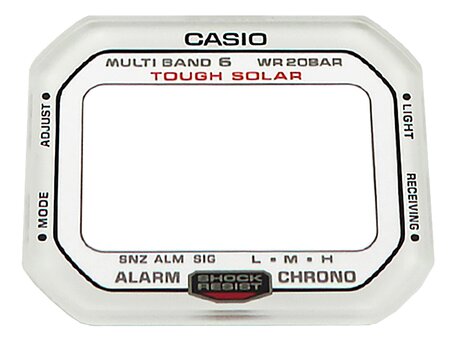 Cristal de reloj Casio GW-M5610RB-4 Cristal mineral de repuesto
