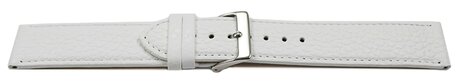 XL Uhrenarmband weiches Leder genarbt wei 12mm 14mm 16mm 18mm 20mm 22mm