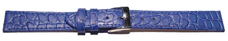 Correa reloj-Cuero auténtico-Modelo Safari-azul
