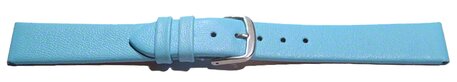 Correa reloj-Cuero auténtico-Modelo Business-azul claro- 8-22 mm