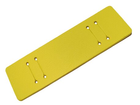 Base para correas de reloj - cuero genuino - amarillo - (máx. 14mm)
